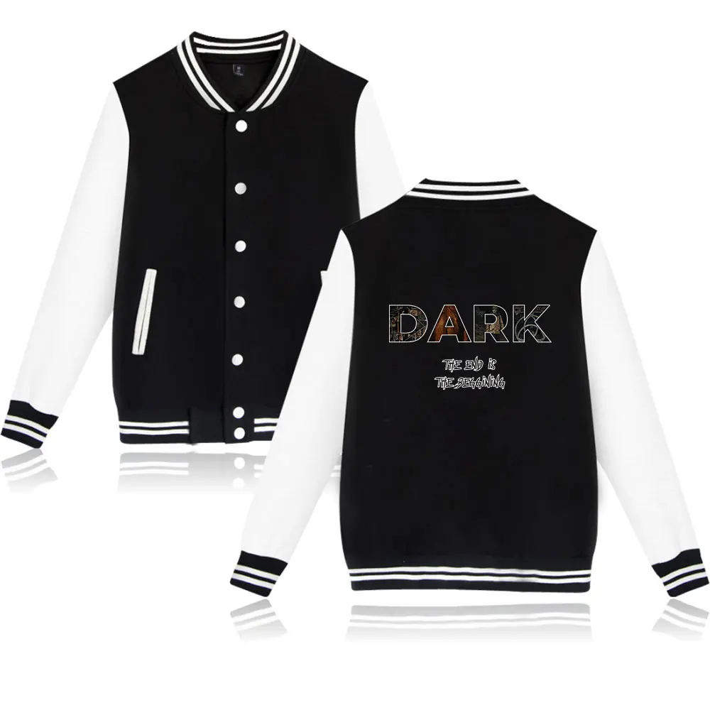 

WAWNI Dark Netflixt Baseball Jacket Uniform Harajuku Fashion Hip Hop Baseball Uniform Polyester Plus Cotton 2020 Unisex Trendy