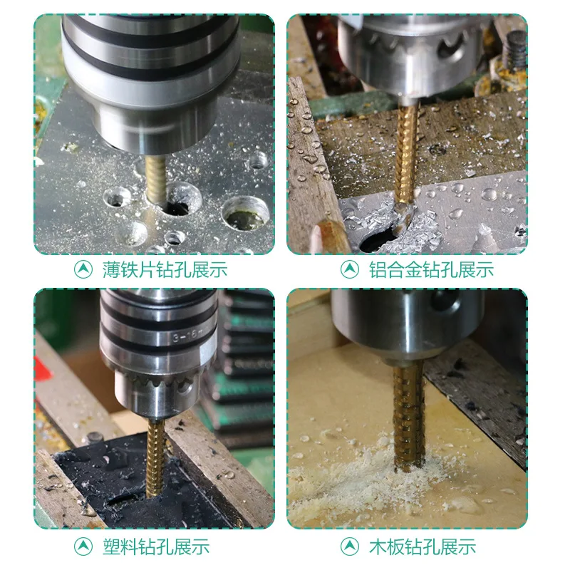 6pcs/lots 3-8mm Titanium Coated HSS Drill Bit Electric Plastic Metal Hole Grooving Saw Carpenter Woodworking Tools | Инструменты