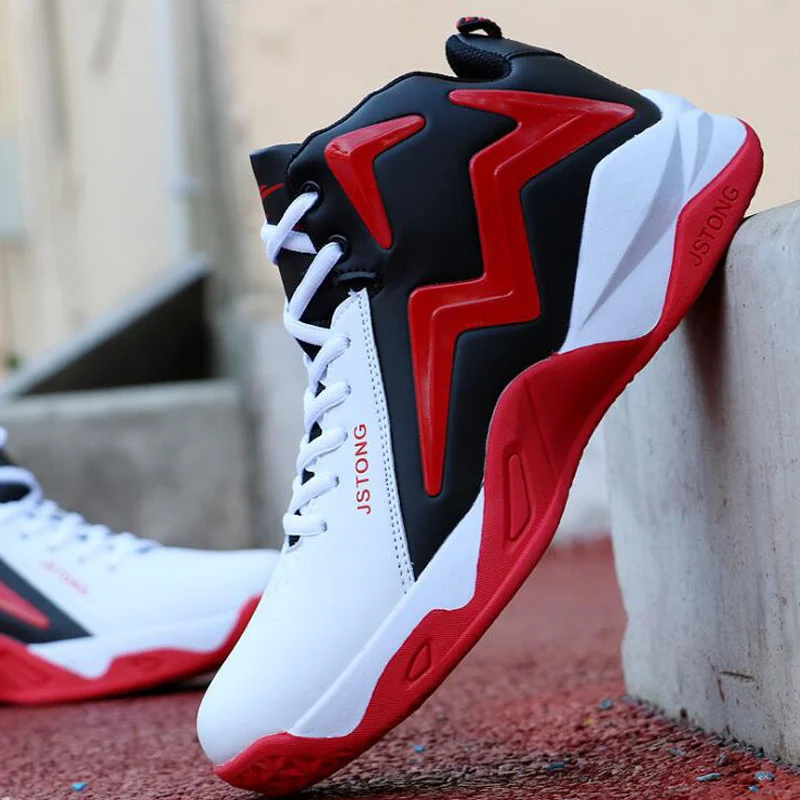 

Basketball Shoes Men High-Top Sneakers Men Outdoor Non-Slip Athletic Comfortable Leather Sport Shoes Men's Chaussures de Basket