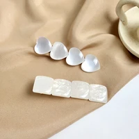 fashion jewelry semi transparent resin hair clip hairdressing heart square hair pins hair styling accessories