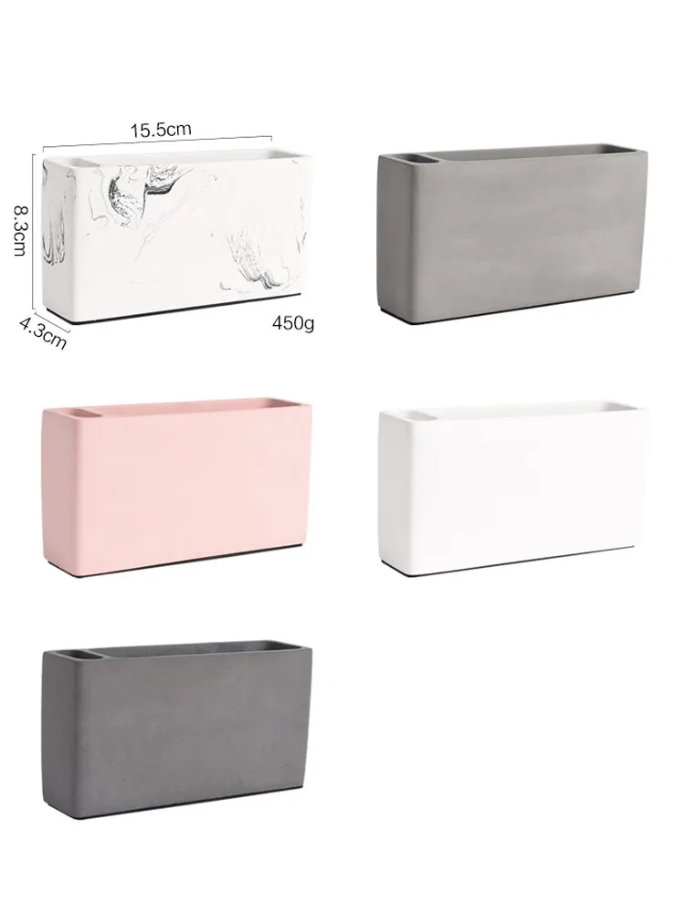 

Nordic Ins Home Desktop Decoration Tableware Supplies Tissue Paper Holder Cement Tissue Box Storage Box Toothpick Box