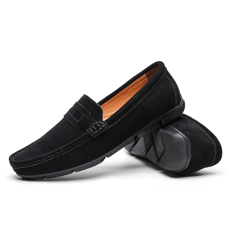 Мужские замшевые туфли ручной работы повседневные Роскошные Брендовые мужские