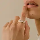 Кольцо QIAMNI ручной работы вечность обещание кристалл подарок уникальный Циркон Обручальное кольцо для женщин ювелирные изделия на палец Вечерние