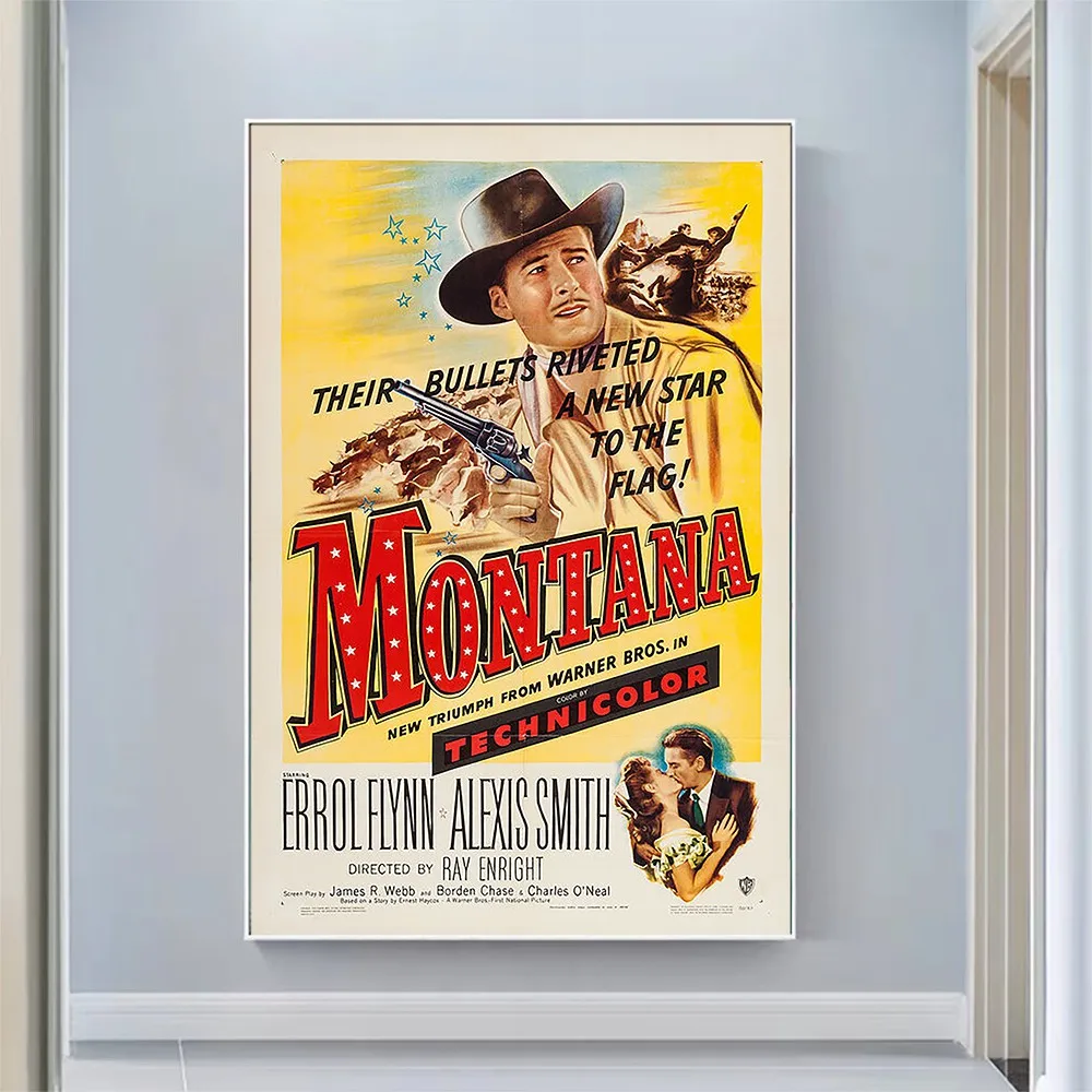 

V2117 Montana Vintage Classic Movie Wall Silk Cloth HD Poster Art Home Decoration Gift
