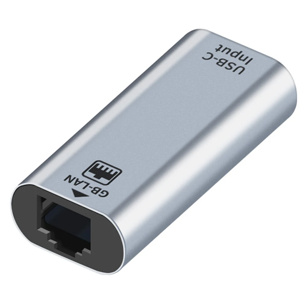 

Сетевой адаптер USB-C (разъем)/RJ45 (разъем), Для сетей Ethernet, для ноутбуков, смартфонов, 10/100/1000 Gigabit, для проводного подключения к сети