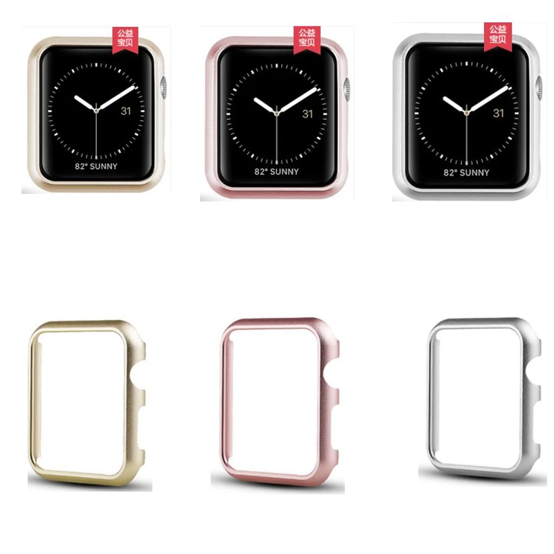 Алмазный чехол для Apple watch band SE 40 44 series 4 из алюминиевого сплава с рамкой бампер iwatch