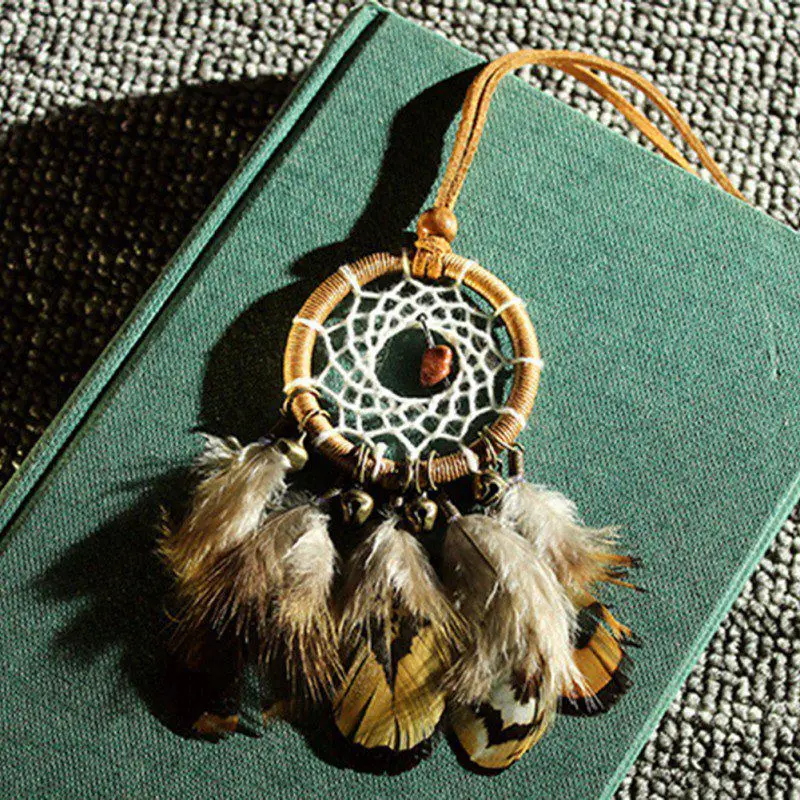 Индийский стиль перья Ловец снов ядро шарик для подвеска на стену в автомобиль