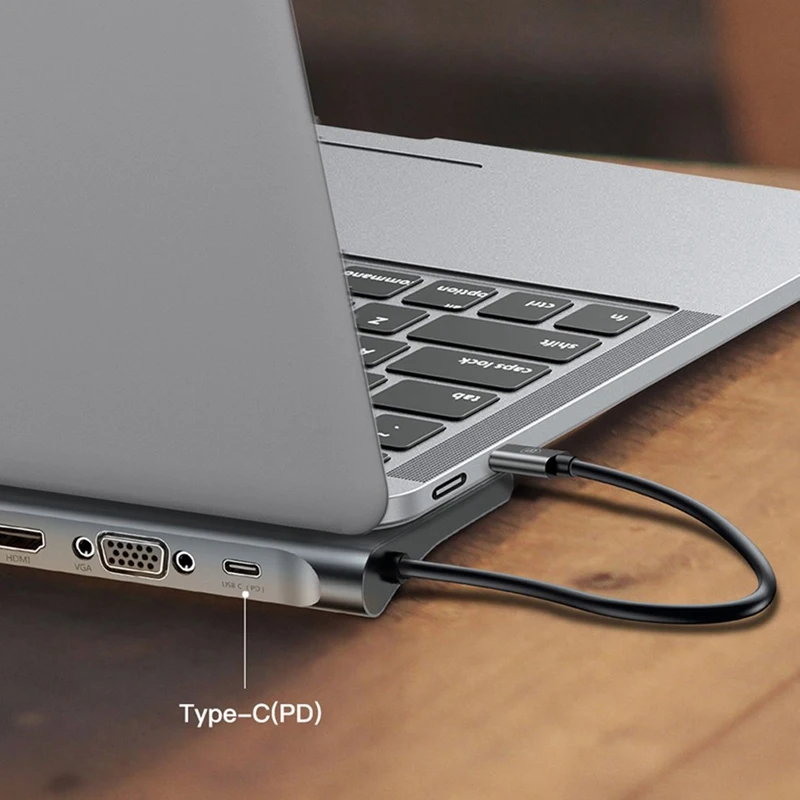 10 в 1 usb type C концентратор к HDMI 4K USB 3 0 TF VGA RJ45 адаптер док станция для ноутбука