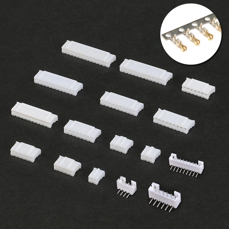 70pcs PH2.0 2p 3p 4p 5p 6p 7 pin 2.0mm Pitch Terminal Kit / Housing / Pin Header JST Connector Wire Connectors Adaptor PH Kits