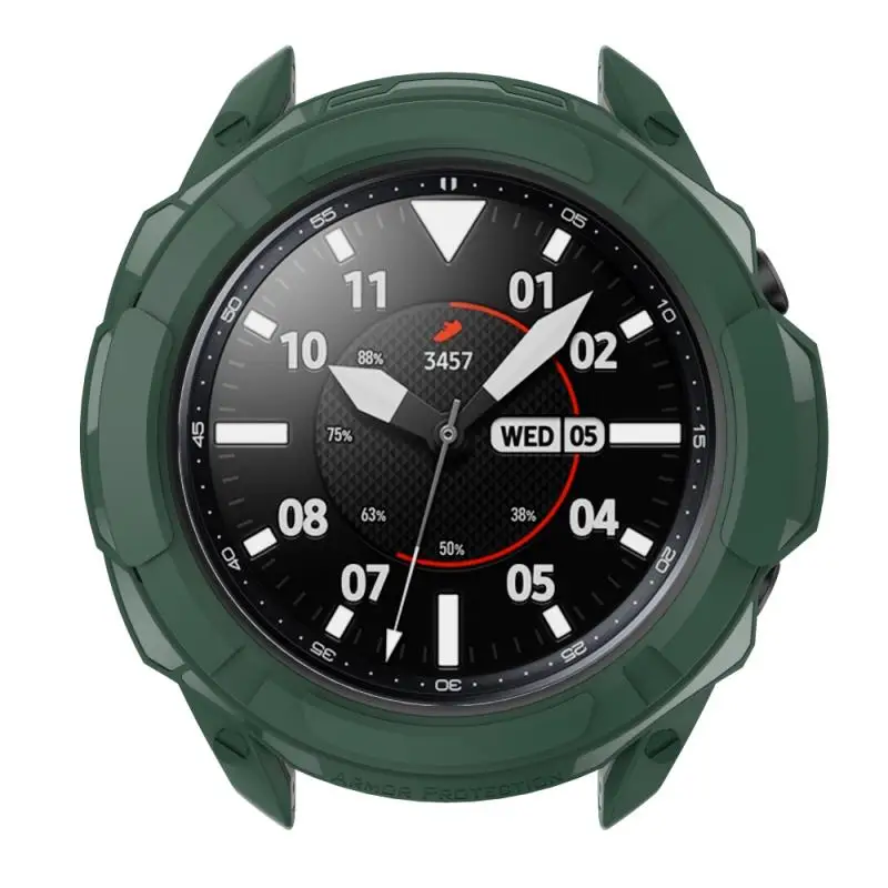 

Protective For Case Cover Samsung Galaxy Watch3 Smart Watch Protector Armor Shell Rotatable Ring 41mm R850 45mm R840 Anti-drop