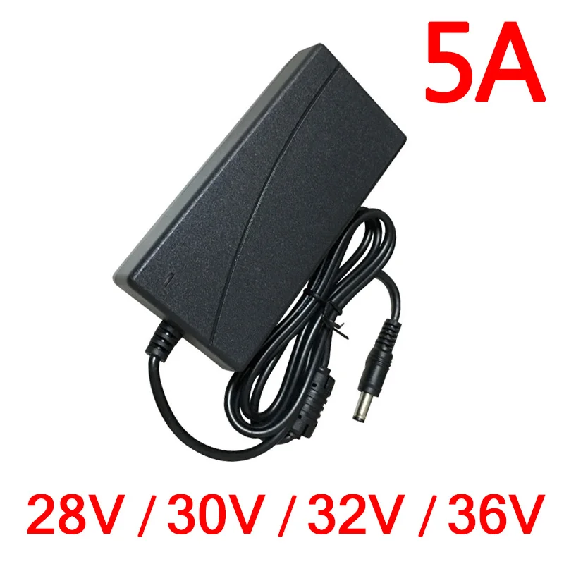 AC 100V-240V DC 28V 30V 32V 36V 5A EU US UK AU Plug 5.5 x 2.5MM Power Supply Charger Power Adapter Converter Dock LED Driver
