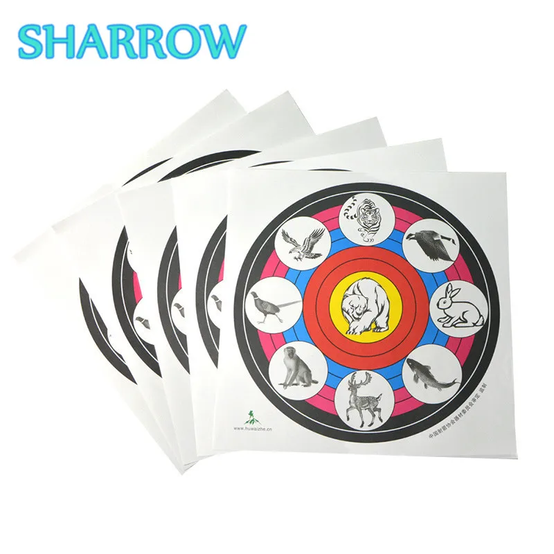 

12/24Pcs 38x38cm Archery Targets Paper Face Target Paper Animal Arrow Bow For Bow Shooting Training Practice Target Accessories