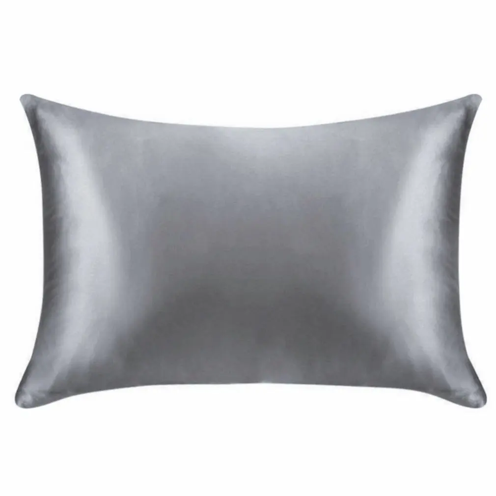 

Satin Pillowcase With Zipper Suitable For Hair And Skin High Quality Pillowslip Imitation Silk Zipper Pillowcase