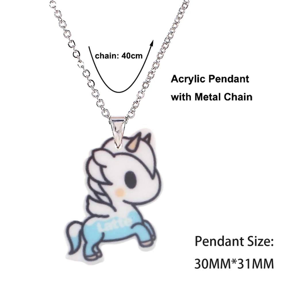 Menglina модное акриловое ожерелье с розовой лошадкой из мультфильма для девочек