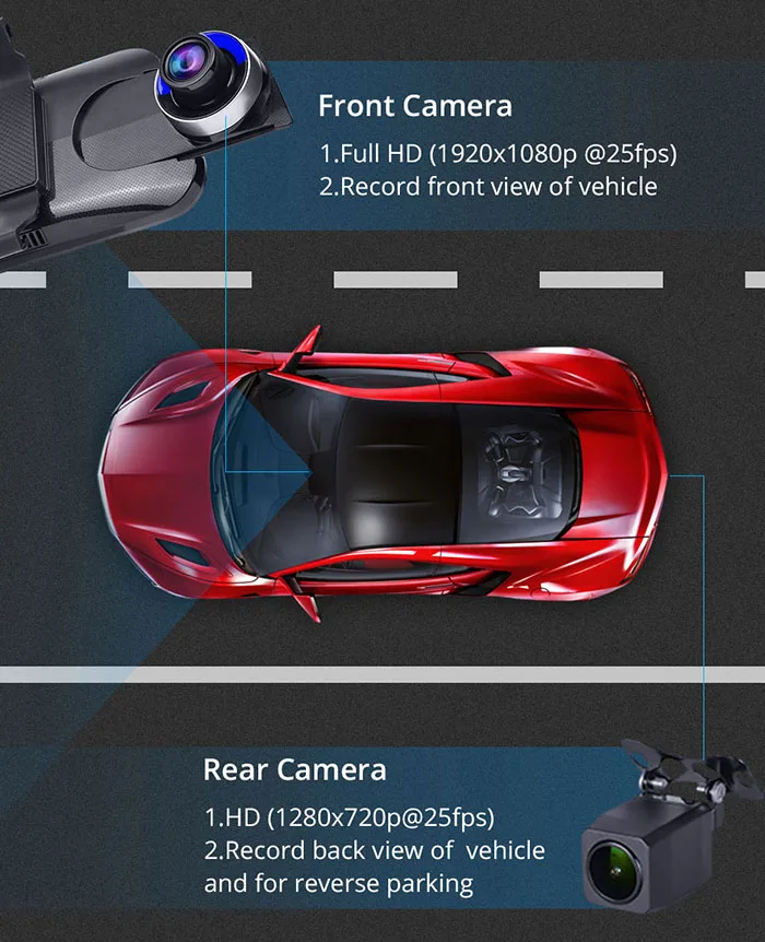 4G ADAS Android автомобильный видеорегистратор камера 10 ''потоковое зеркало заднего вида Dash камера gps FHD 1080P видео рекордер Автомобильный на заказ кронштейн H58