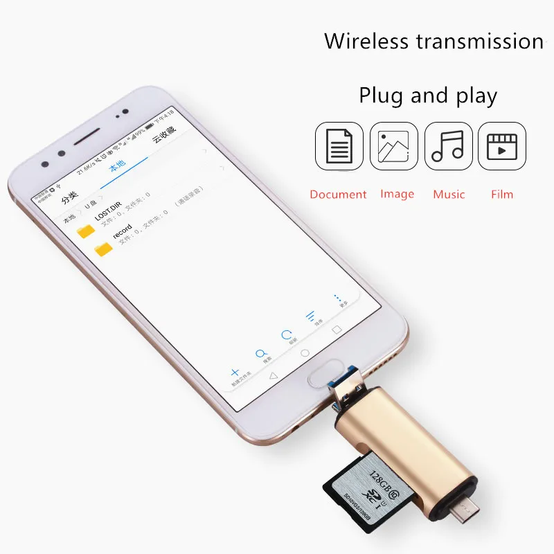 5-в-1 Тип C OTG кард-ридер с флеш-накопитель USB с гнездовым Интерфейс для ПК USB 3,0 чтения TF слот для карт памяти для устройства чтения sd-карт компьютерные принадлежности