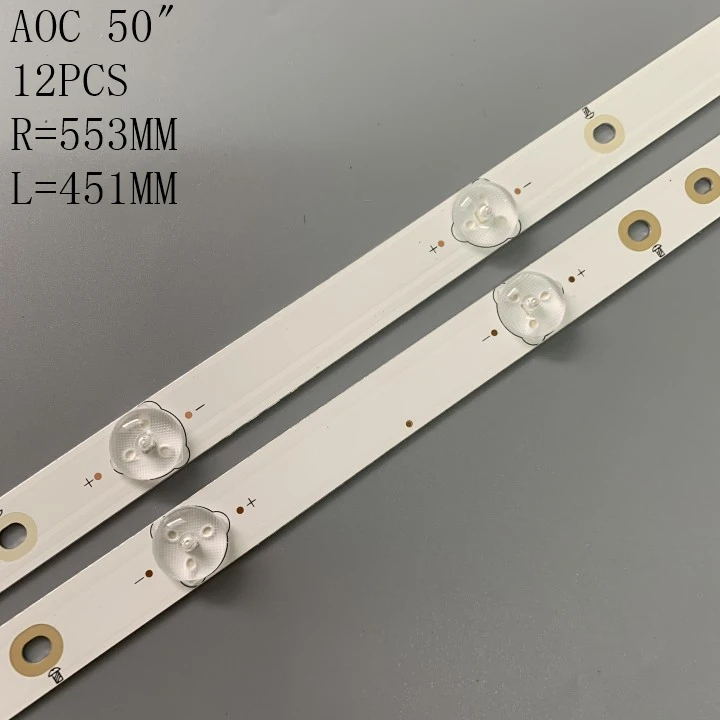 New 12pcs/set LED Backlight strip For 50pfk4009 LC-50LB371U LC-50LB261U LC-50LB370U 500TT25 500TT26 V5 yx-11800653a0-3c563