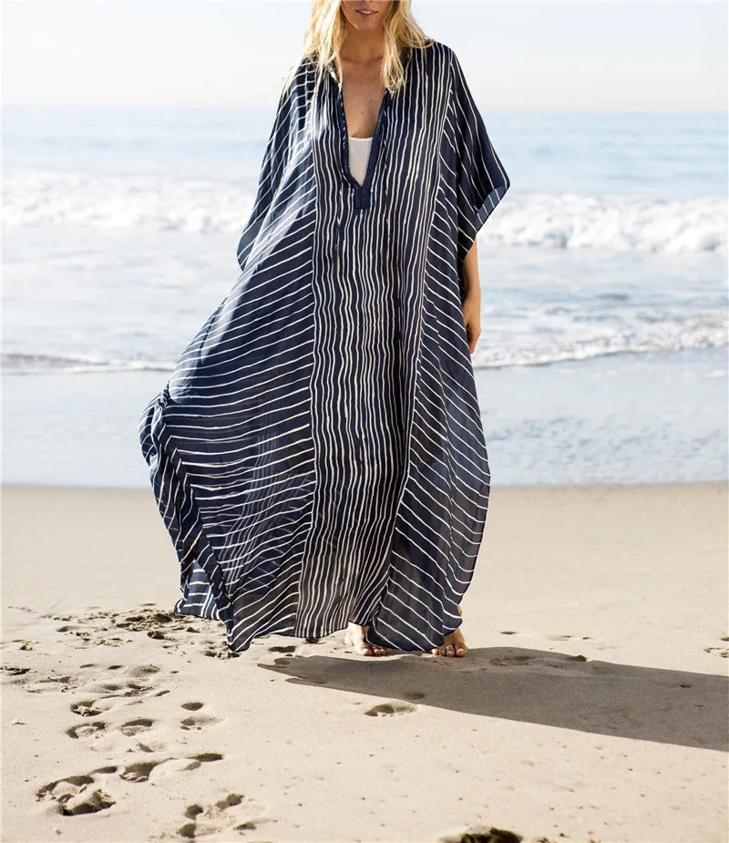 2021 новые свободные белый Хлопковый кафтан пляжное платье размера плюс женская