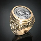 Кольцо с ортодоксальной Богородицы в стиле ретро, нейтральное кольцо с христианской православной святостью, оригинальное кольцо вечерние, подарок на праздник