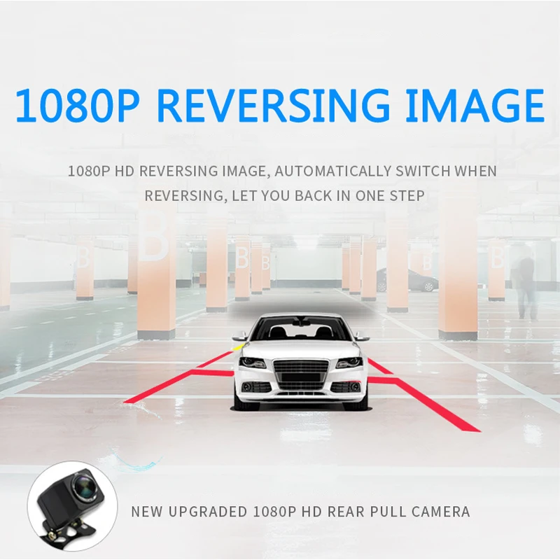 Новый 12 "сенсорный экран 2K Full HD Автомобильный видеорегистратор двойной