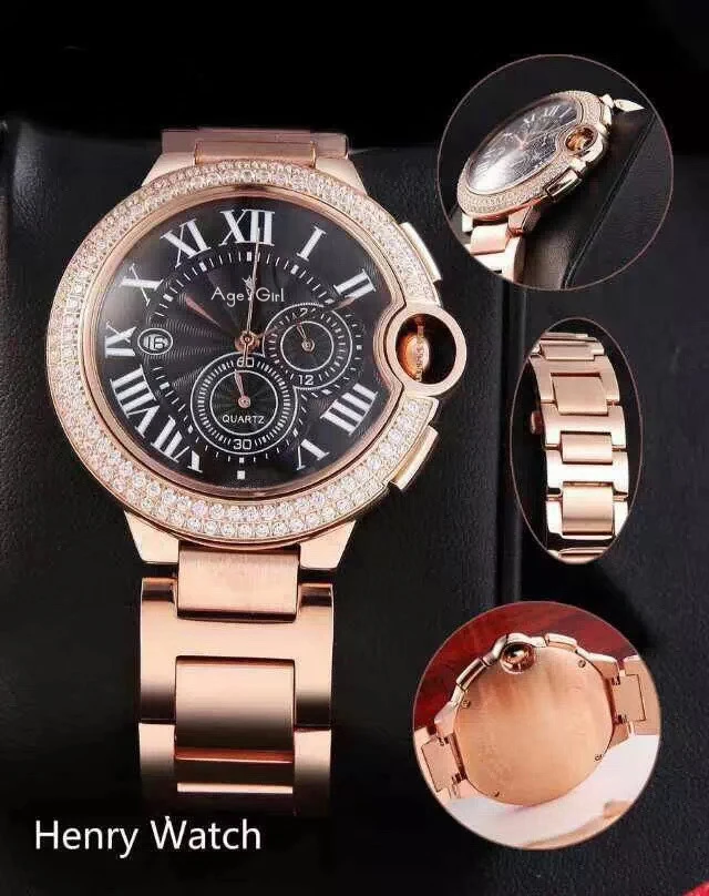 

Luxury Brand New Men Watch Diamonds Bezel Rose Gold Daydate Sapphire Automatic Mechanical Rome Dial Stainless Steel Black White