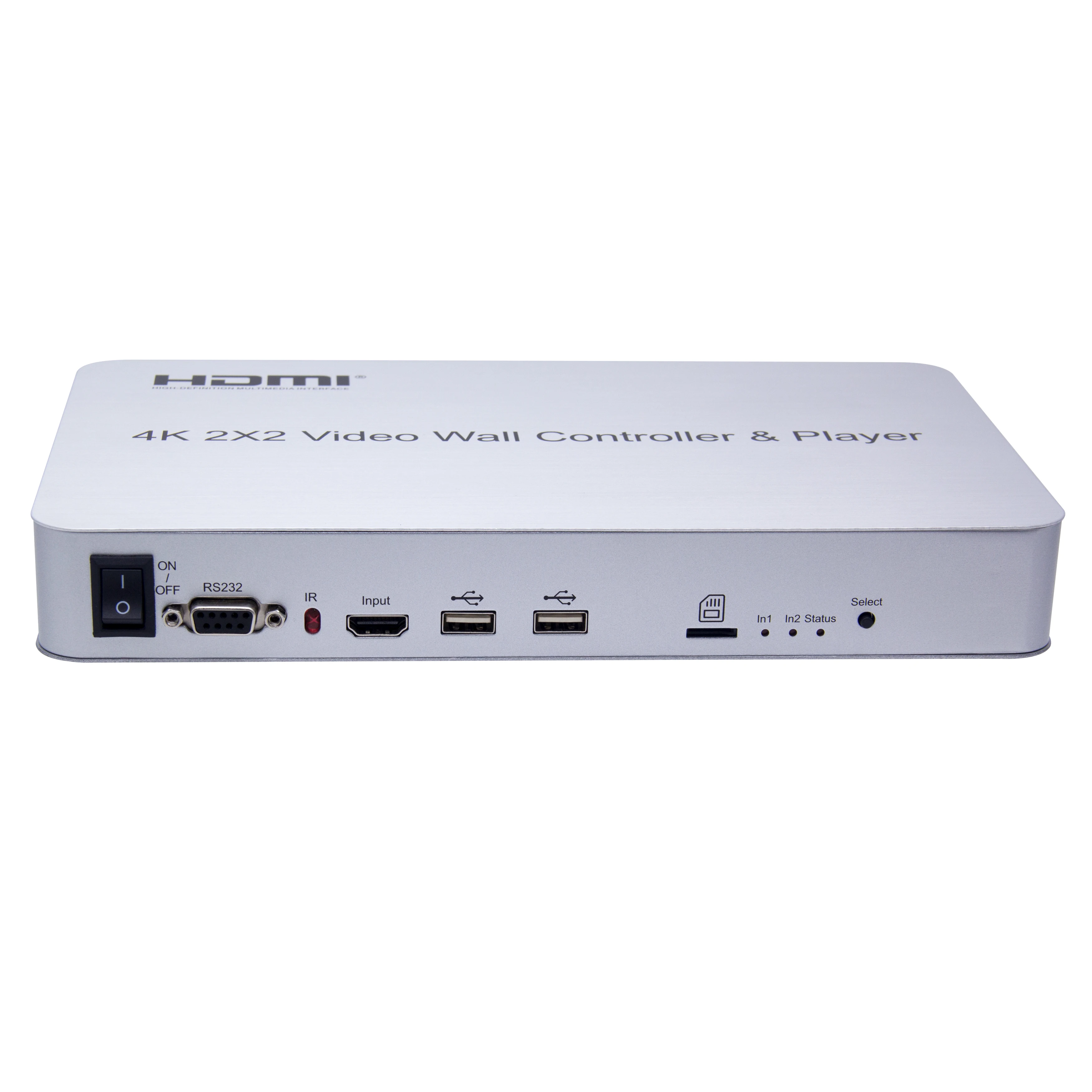 YiiSPO 4K 2X2 HDMI видеонастенный контроллер с плеером HDCP1.4 RS232 3 5 мм аудиовыход |
