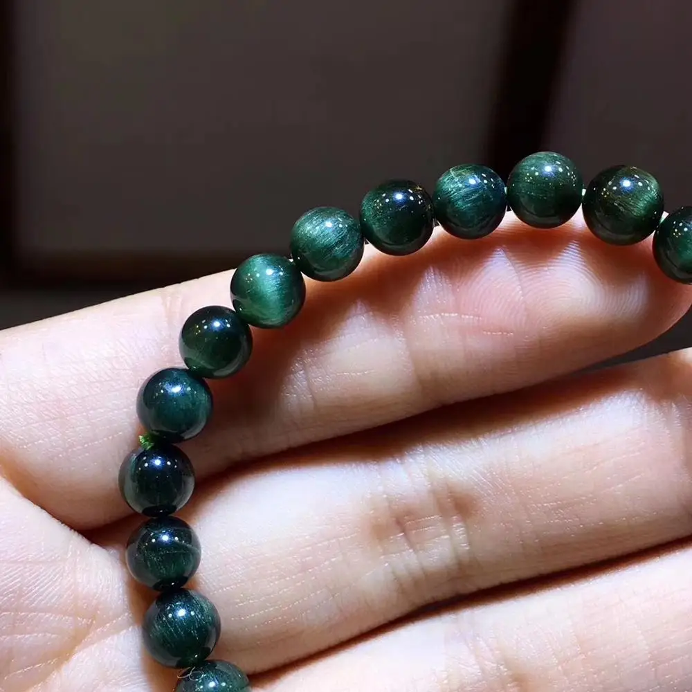 Из Бразилии Натуральный Зеленый Рутиловый Кварц солнцезащитные очки &quotкошачий