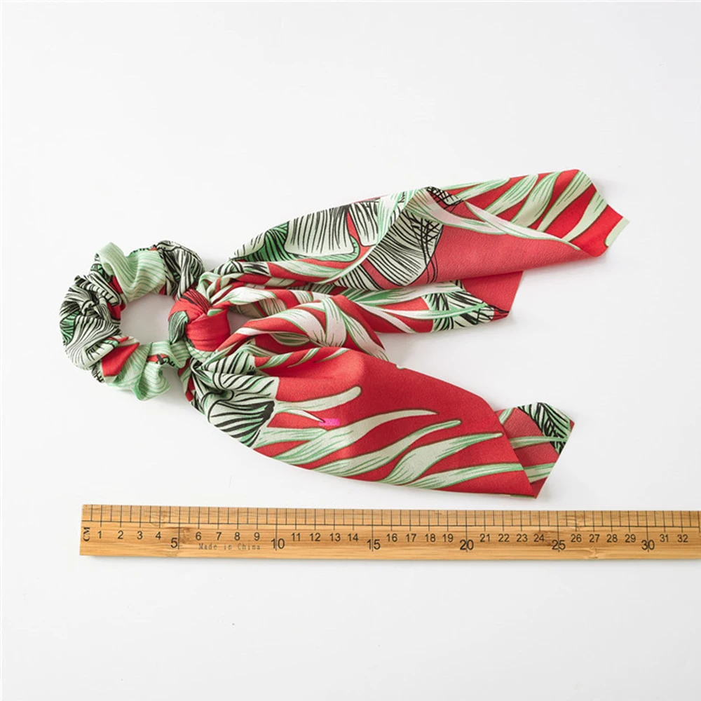 2021 New Chiffon Bow Scrunchies For Women Hair Scarf Elastic Bands Rope Girls Ties Headband Accessories |
