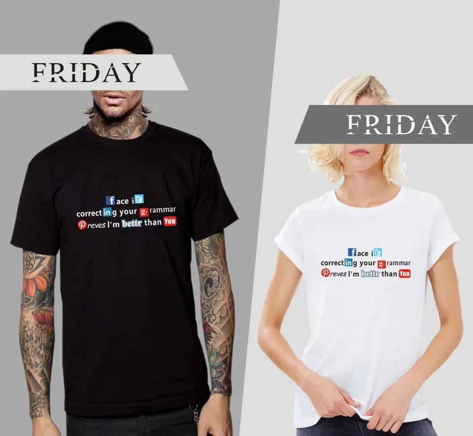 Популярная футболка на Фейсбуке для мужчин и женщин индивидуальная с коротким