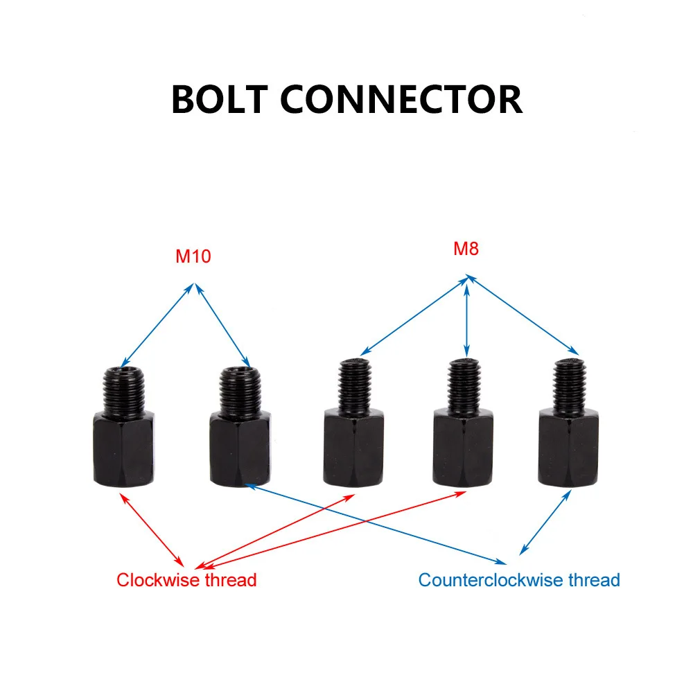 

Motorcycle ATV Rearview Mirror Universal with 10/8 mm Mount Screw Black Motocross Side Rear View Mirrors Dirt Pit Bike Parts