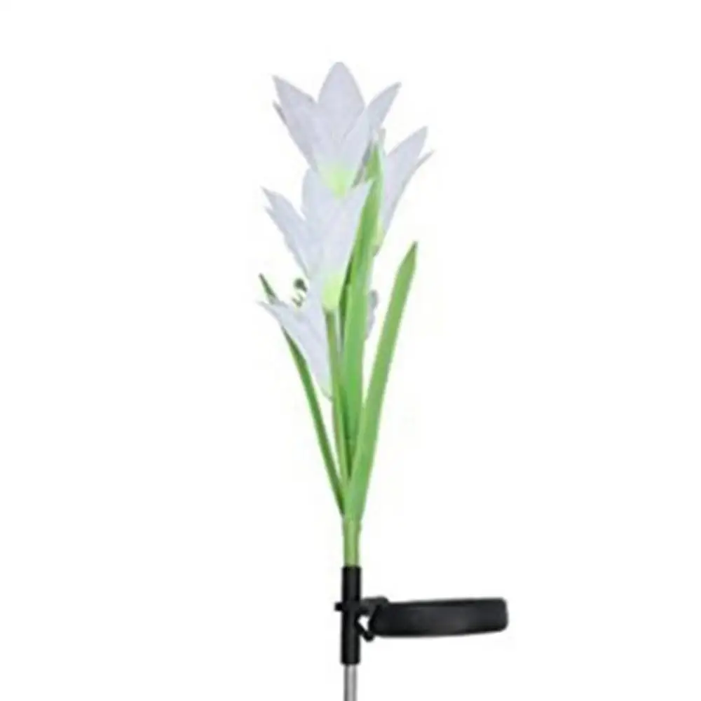 Открытый 4 солнечный фонарик Лилия Led искусственный цветок декоративный