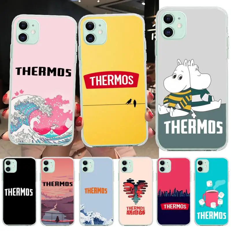 HUAGETOP термос чашка черный корпус телефона для iPhone 11 pro XS MAX 8 7 6 6S Plus X 5S SE 2020 XR
