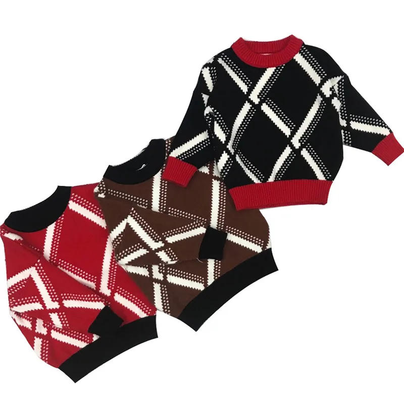 Новинка 2020 Модный осенне-зимний свитер для малышей Детская сетчатая Одежда