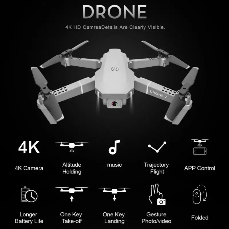 

NEW E68 Mini Drone HD Wide Angle 4K WIFI 1080P FPV Drones Video Live Recording Quadcopter Height To Maintain Drone Camera Toy