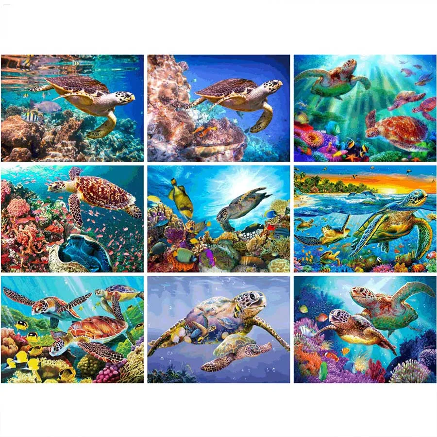 

Полноразмерная Алмазная 5D картина черепаха для творчества, алмазная вышивка, вышивка крестиком, Декор для дома