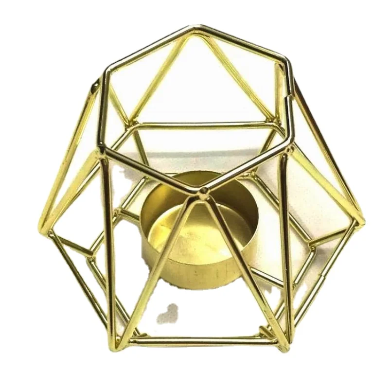 

Nordic Creative Retro Gold Candlestick Simple Luxury Desktop Ornaments Handmade Decorations Items Iron Friend Gift Deco Kaars B