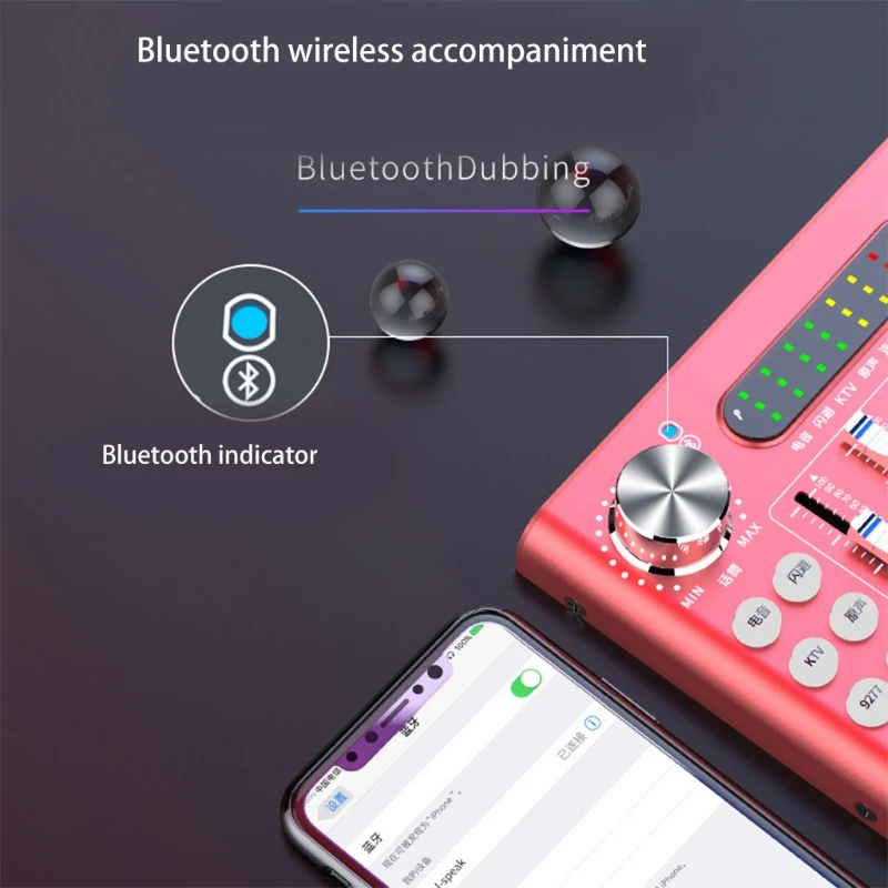 Новинка 2021 г. звуковая карта DJ микшер с Bluetooth голосовой преобразователь
