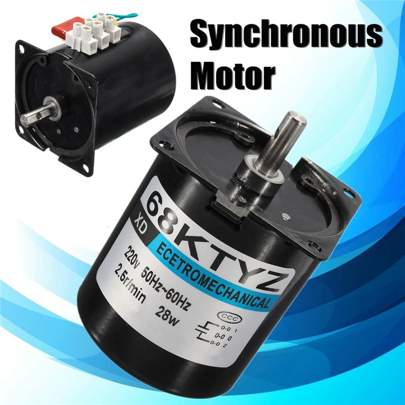 Большая сделка 1 шт. 68Ktyz мини мотор редуктор Ac 220V 28W 2.5R/Min большой крутящий момент