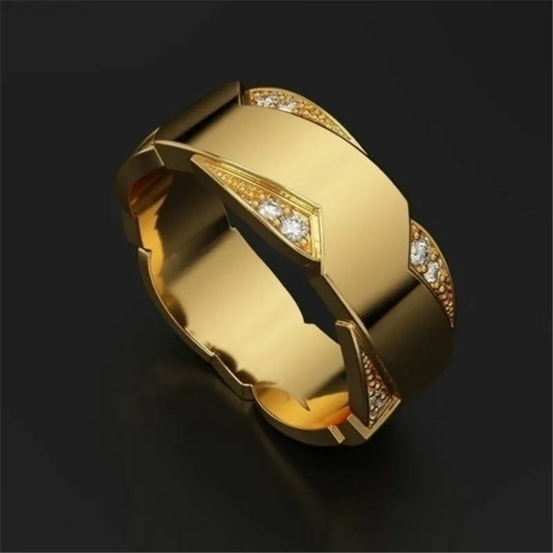 Blaike New Fashion Statement Geometric Men Gold Ring Creative Zinc Alloy Irregular Rings For Personality Jewelry Gifts | Украшения и