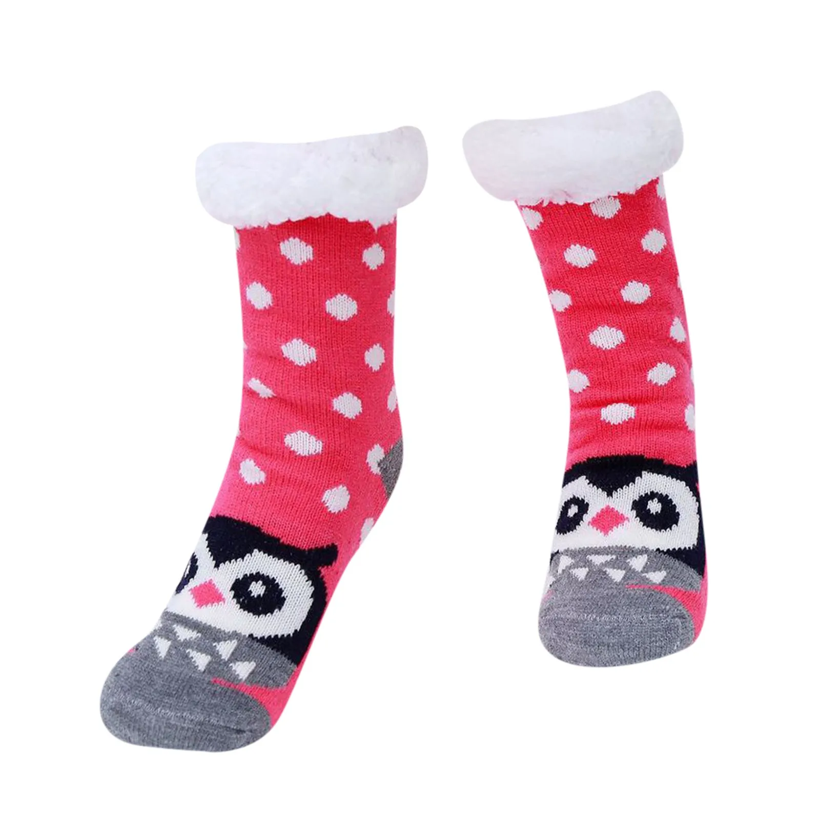 Удобные Зимние флисовые мягкие пушистые теплые тапочки домашние носки