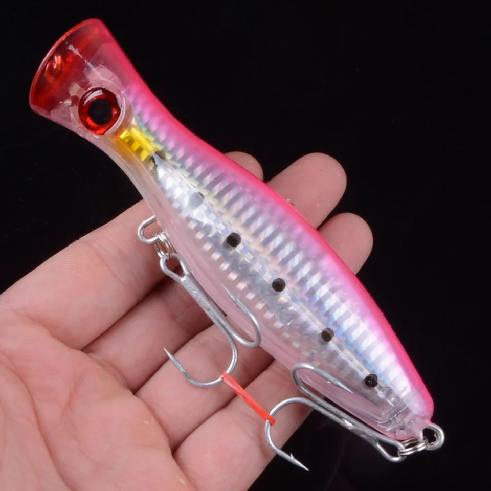 

1pcs Big Popper Wobbler Hard Isca Artificial Topwater Fishing Lure 12cm 40g Long Shot Crankbait Fishing Bait Pike Bass Leurre