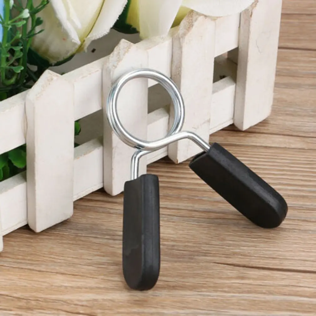 

2021 NEW 2pcs 25mm Barbell Fitness Clasp Weight Barbell Dumbbell Lock Clip Spring With Handle Fitness Equipment Accessories