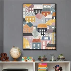 Абстрактный постер в скандинавском стиле, цветная Скандинавская картина, украшение для детской комнаты, холст для гостиной, декоративная живопись