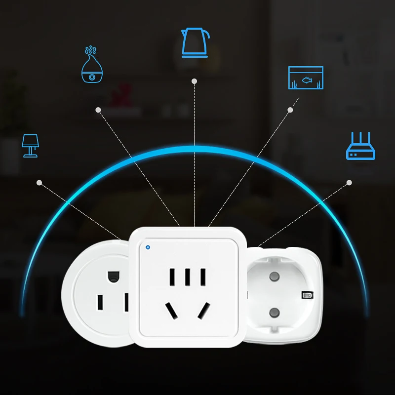 

Smart Wifi Power Plug with Power Monitor Smart Home Wifi Wireless Socket Outlet Works with Alexa Google Home Tuya smart Socket