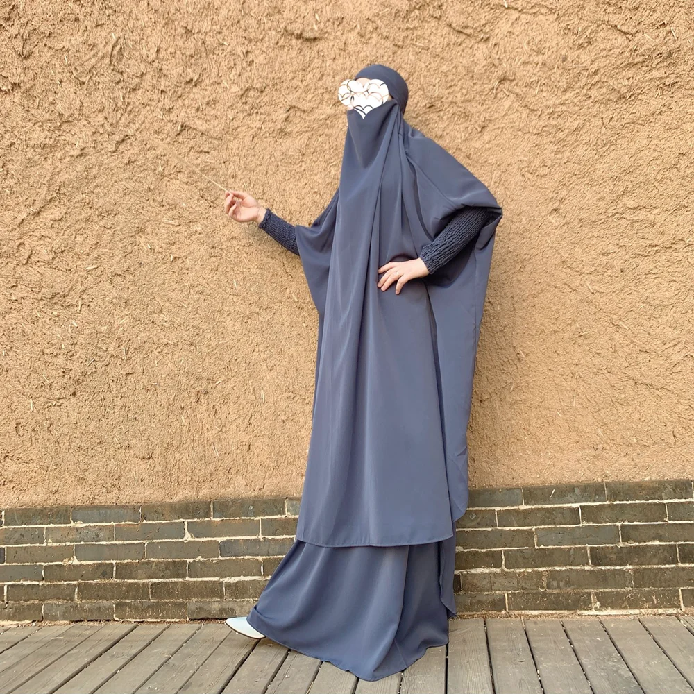 eid abaya dubai muslim prayer garment jilbab hijab dress long khimar ramadan abayas for women Islam clothes niqab djellaba burka images - 6