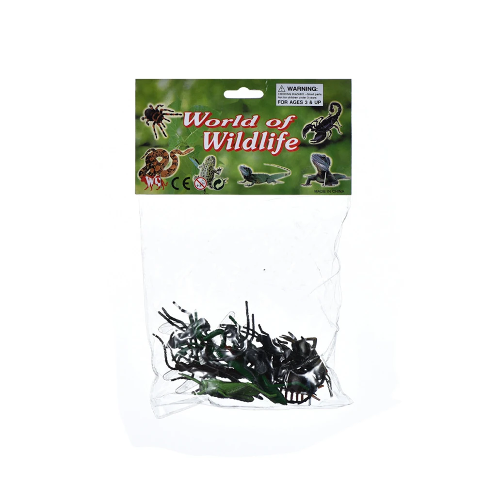 12pcs Insect Style 12 шт./компл. Пластиковые Моделирование пчелы Стрекоза игрушечные пауки насекомые Божья коровка саранчи ящерица модели Фигурки статуэтки развивающие игрушки - Цвет: 12pcs Insect Style