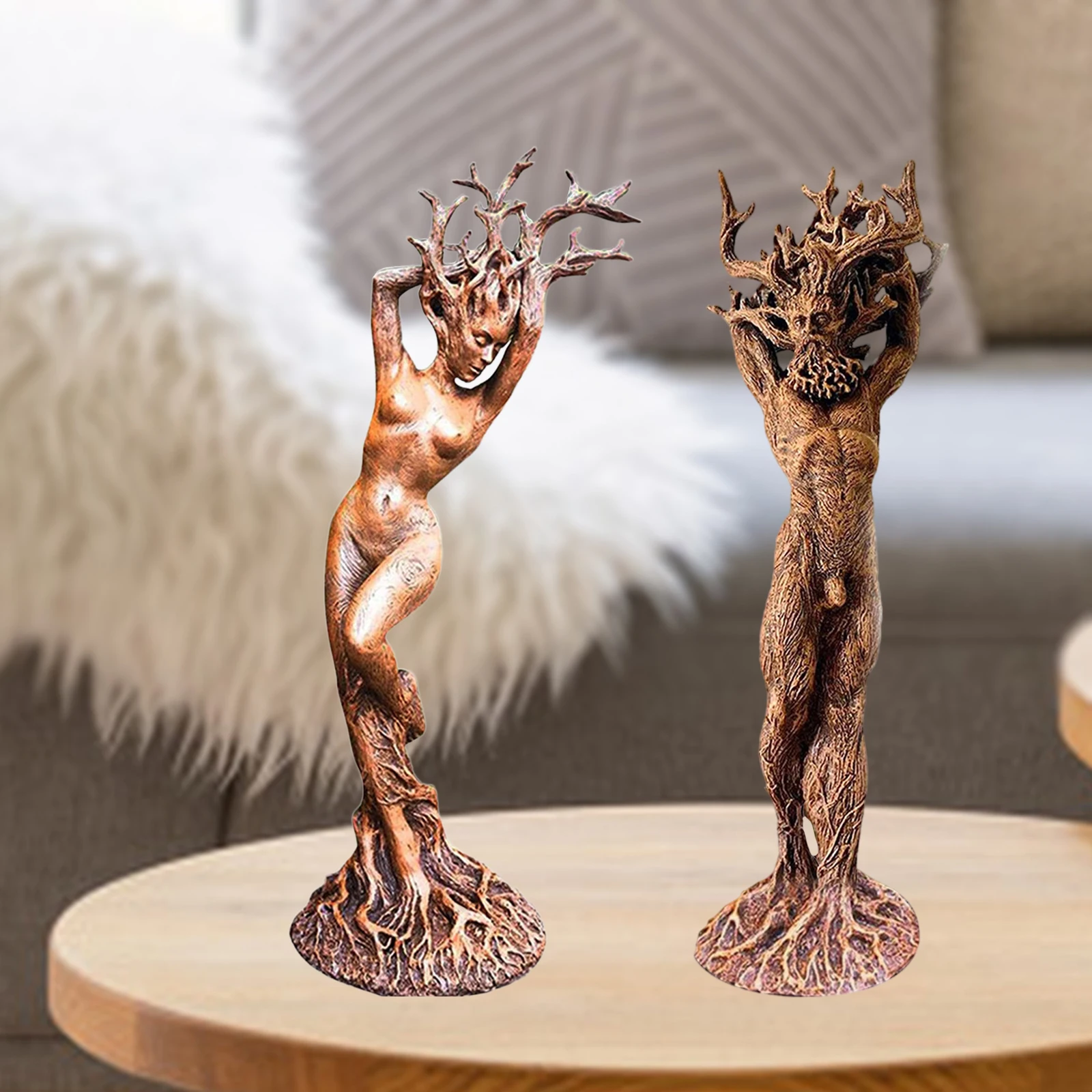 

Handicraft Resin Statue Ornament Tree Man Figurine Sculpture for Desktop