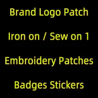 brand logo clothing thermoadhesive patches on clothes badges stickers brand iron on patch embroidered for clothing appliques