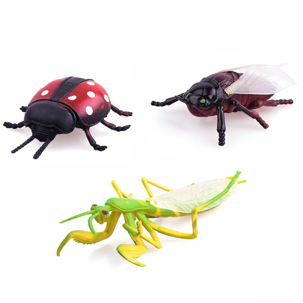 12Pcs High Simulation Insect Animal Model Kids Early Education Toy Miniature Garden Decor figures figurines set