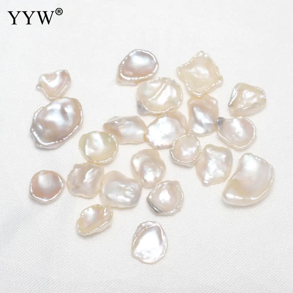 10 шт./пакет бусины из пресноводного жемчуга натуральный белый жемчужный чип 9-12 мм